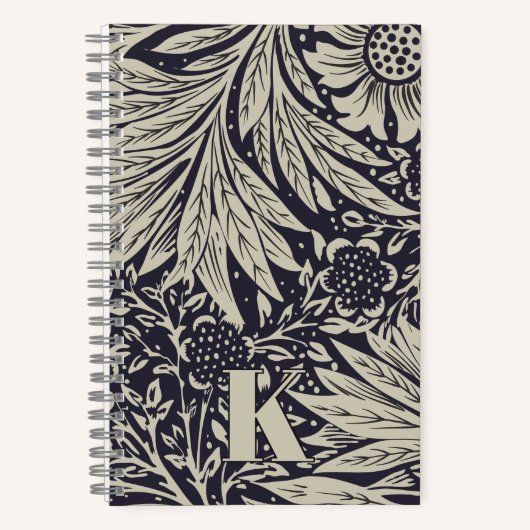 ヴィンテージウィリアム・モリス・マリゴールド・パターン ノートブック (正面)