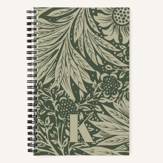 ヴィンテージウィリアム・モリス・マリゴールド・パターン ノートブック (正面)