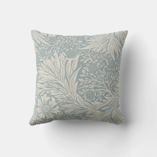 ヴィンテージウィリアム・モリス・マリゴールド・パターン・モノグラム クッション (裏面)