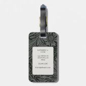 ヴィンテージウィリアム・モリス・マリゴールド・パターン ラゲッジタグ (裏面縦)