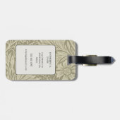 ヴィンテージウィリアム・モリス・マリゴールド・パターン ラゲッジタグ (裏面横)