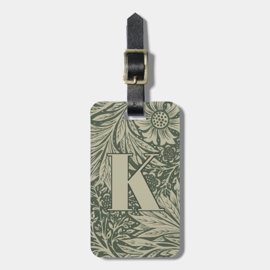 ヴィンテージウィリアム・モリス・マリゴールド・パターン ラゲッジタグ (正面縦)