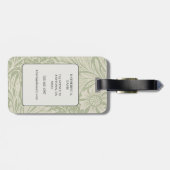 ヴィンテージウィリアム・モリス・マリゴールド・パターン ラゲッジタグ (裏面横)