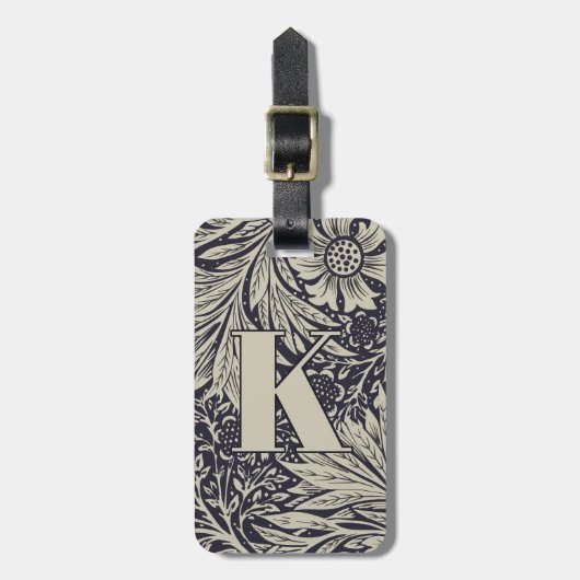 ヴィンテージウィリアム・モリス・マリゴールド・パターン ラゲッジタグ (正面縦)