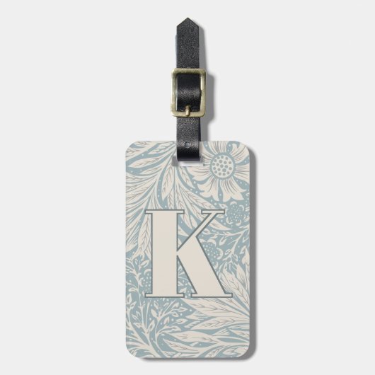 ヴィンテージウィリアム・モリス・マリゴールド・パターン ラゲッジタグ (正面縦)