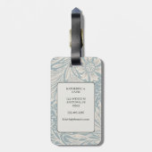 ヴィンテージウィリアム・モリス・マリゴールド・パターン ラゲッジタグ (裏面縦)