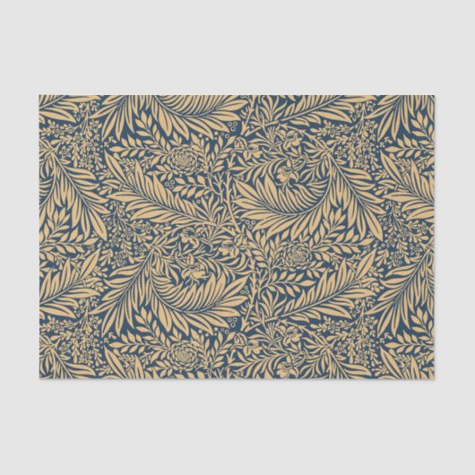 ヴィンテージウィリアム・モリス・ラークスパーパターン 薄葉紙 (正面)