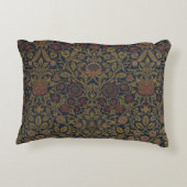 ヴィンテージウィリアム・モリス・ヴァイオレットとオダマキ(植物) アクセントクッション (裏面)