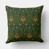 ヴィンテージウィリアム・モリス・ヴァイオレットとオダマキ（植物） クッション (裏面)