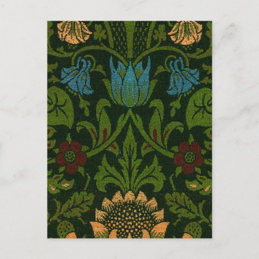 ヴィンテージウィリアム・モリス・ヴァイオレットとオダマキ(植物) シーズンポストカード (正面)