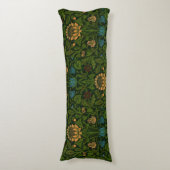 ヴィンテージウィリアム・モリス・ヴァイオレットとオダマキ（植物） ボディピロー (正面縦)