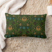 ヴィンテージウィリアム・モリス・ヴァイオレットとオダマキ（植物） ランバークッション (ブランケット)