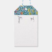 ヴィンテージウィリアム・モリス「4つの果実」パターン ギフトタグ (裏面)