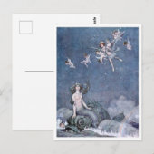 ヴィンテージウィリアム・H・ロビンソン・キューピッドとマーメイド ポストカード (正面/裏面)