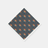 ヴィンテージウィルダネサンセットマンダラアールデコホタテ スタンダードカクテルナプキン (角)