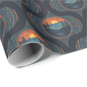 ヴィンテージウィルダネサンセットマンダラミッドセンチュリーオギー ラッピングペーパー (ロールコーナー)