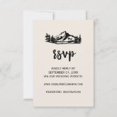 ヴィンテージウィルダネスバッファロープレイドオンラインRSVPカード 出欠カード (正面)