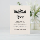 ヴィンテージウィルダネスバッファロープレイドオンラインRSVPカード 出欠カード (スタンド正面)