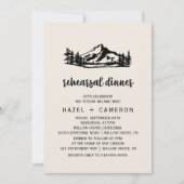ヴィンテージウィルダネスバッファロープレイドリハーサルディナー 招待状 (正面)