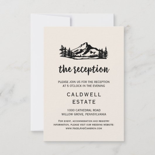 ヴィンテージウィルダネスバッファロープレイド披露宴カード 招待状 (正面)