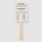 ヴィンテージウィルダネス結婚式 プログラム ハンドファン (裏面)