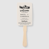 ヴィンテージウィルダネス結婚式 プログラム ハンドファン (正面)