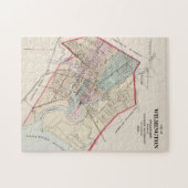 ヴィンテージウィルミントン・デラウェアの地図(1884) ジグソーパズル (横)