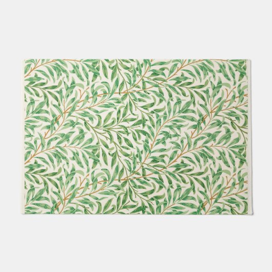 ヴィンテージウィローバウオーナメントイラストレーション ドアマット (正面)