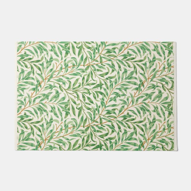 ヴィンテージウィローバウオーナメントイラストレーション ドアマット (正面)