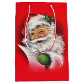 ヴィンテージウィンキングサンタクロース ミディアムペーパーバッグ (正面)
