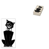 ヴィンテージウィンキングブラックキャット ラバースタンプ (押印)