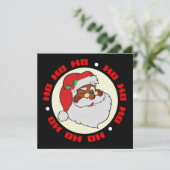 ヴィンテージウィンキングブラックサンタアポップ・アートのートフラットカード シーズンカード (スタンド正面)