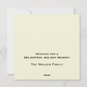 ヴィンテージウィンキングブラックサンタアポップ・アートのートフラットカード シーズンカード (裏面)