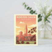 ヴィンテージウィンストンサレムノースカロライナ ポストカード (スタンド正面)