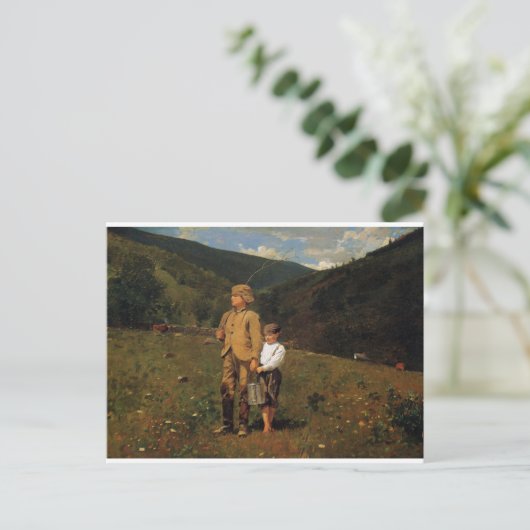 ヴィンテージウィンスローホメラーが牧場を横切る ポストカード (スタンド正面)