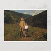 ヴィンテージウィンスローホメラーが牧場を横切る ポストカード (正面)
