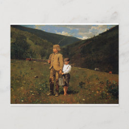 ヴィンテージウィンスローホメラーが牧場を横切る ポストカード