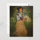 ヴィンテージウィンスローホーマーザバタフライガール ポストカード (正面/裏面)