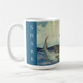 ヴィンテージウィンスローホームマーウォーターカラーシャーク魚釣り コーヒーマグカップ (左)