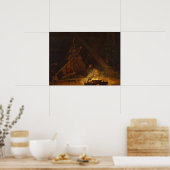 ヴィンテージウィンスローホームマーキャンプファイア ポスター (キッチン)