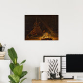 ヴィンテージウィンスローホームマーキャンプファイア ポスター (ホームオフィス)