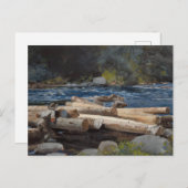 ヴィンテージウィンスローホームマーハドソンリバー ポストカード (正面/裏面)