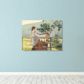 ヴィンテージウィンズローホーマーオンザスティール キャンバスプリント (インサイチュ (ウッドフロア))