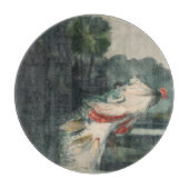 ヴィンテージウィンズローホーマーライフサイズブラックバス カッティングボード (正面)