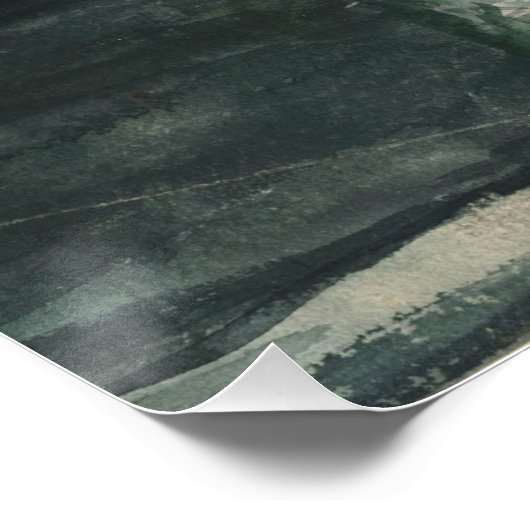 ヴィンテージウィンズローホーマーライフサイズブラックバス ポスター (コーナー)