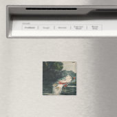 ヴィンテージウィンズローホーマーライフサイズブラックバス マグネット (インサイチュ (食洗機))