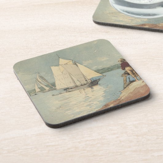 ヴィンテージウィンズローホーマー澄んセーリング コースター (左側)