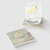 ヴィンテージウィンズローホーマー澄んセーリング ストーンコースター (横)