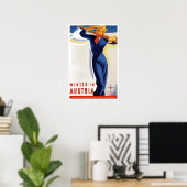 ヴィンテージウィンターインオーストリアスキー旅行ポスター ポスター (ホームオフィス)