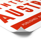 ヴィンテージウィンターインオーストリアスキー旅行ポスター ポスター (角)